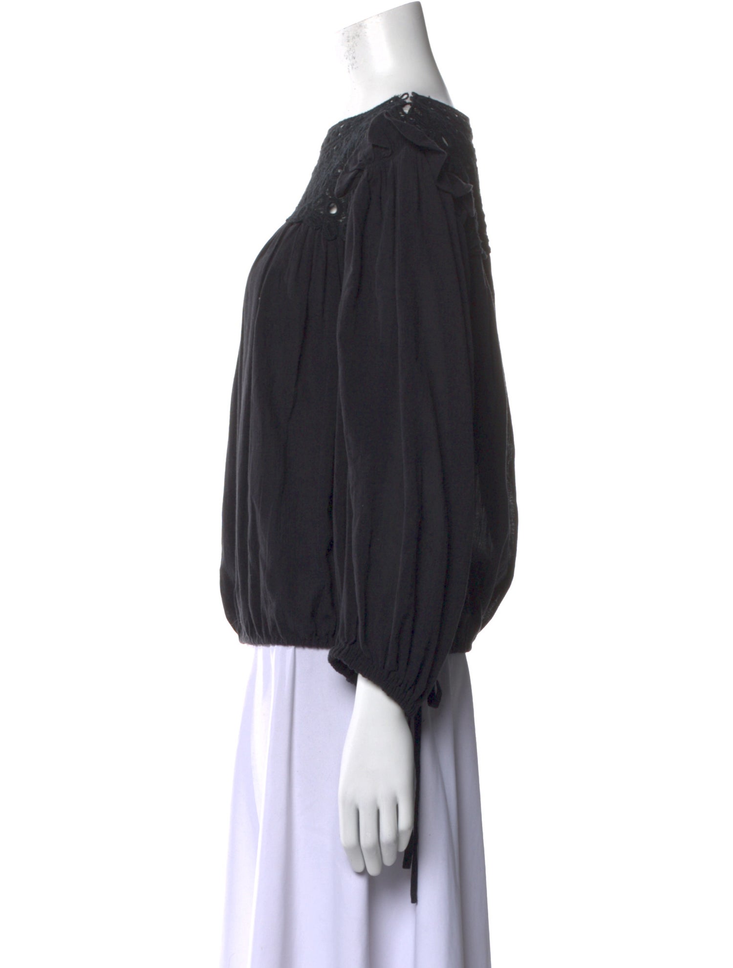 Étoile Isabel Marant Scoop Neck Three-Quarter Sleeve Blouse